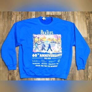 The Beatles 60th Anniversary 1960-2020 Long Sleeve  Men Size XL Sweatshirt